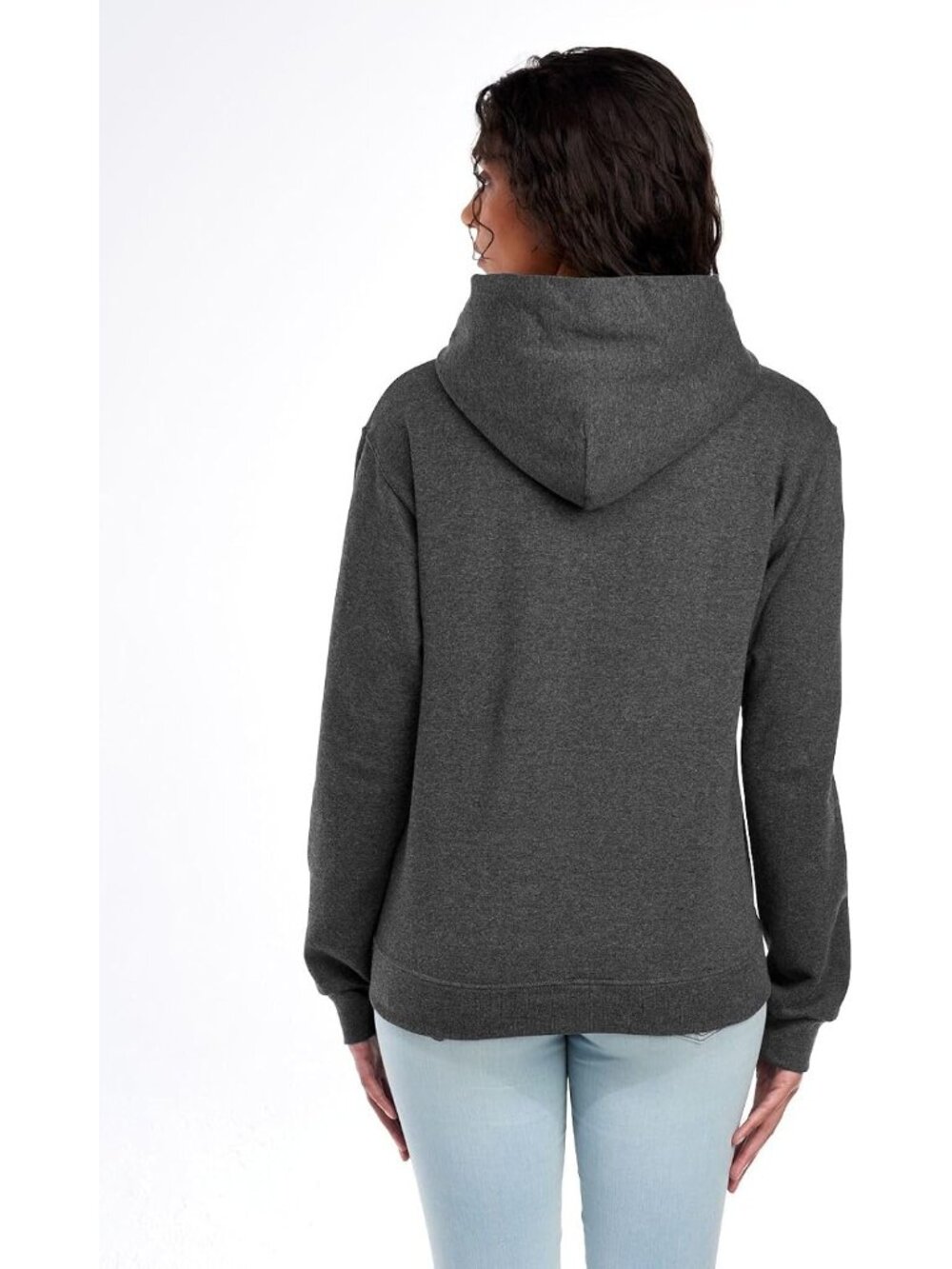 Jerzees Men's Black Heather Long Sleeve Nublend Pullover Sweatshirts Hoodies - Picture 3 of 5